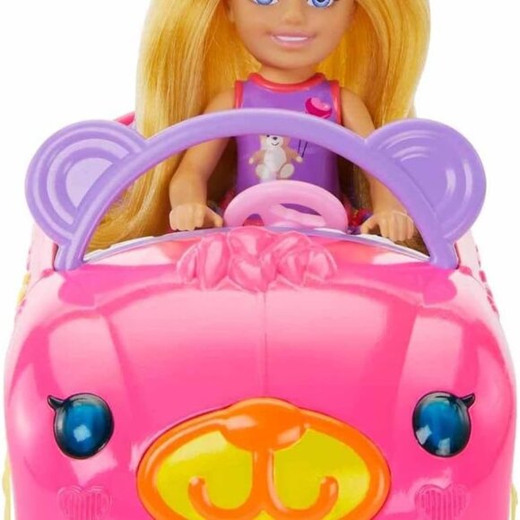 Barbie Chelsea Doll & Toy Car Set with Bear Themed Convertible & Teddy Bear - Picture 4 of 6